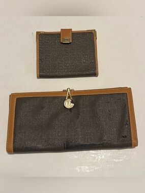 Vintage Fendi bifold long wallet and card/photo holder